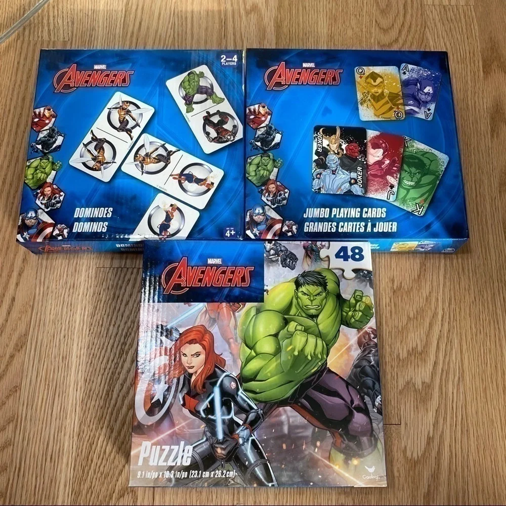 Marvel Avengers Board Game Bundle Puzzle Dominoes Kids Toy NEW